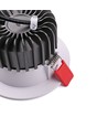 13W Ø11,4cm Downlight RGB+CCT RA93 - 24V DC, Hull: Ø9,5 cm, Mål: Ø11,4 cm, Hvit kant