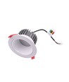 6W Ø9cm innfellingsspot dimbar RA90 - 12-24V, hull: Ø7,5 cm, mål: Ø9 cm, hvit kant