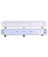 60cm Industriarmatur - Til 2x 60cm T8 LED-rør, IP65 vanntett, gjennomgangskoblet