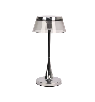 Oppladbar LED bordlampe - Sølv, touch dimbar, CCT, IP54