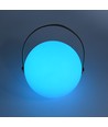 Oppladbar RGB LED bordlampe - Hvit, inkl. fjernkontroll, IP54 utendørs