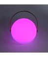 Oppladbar RGB LED bordlampe - Hvit, inkl. fjernkontroll, IP54 utendørs