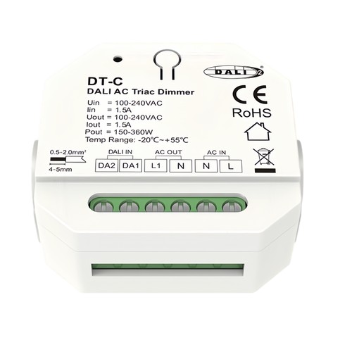 LEDlife rWave innbyggingsdimmer - RF, push-dim, 200W LED dimmer, til innbygging