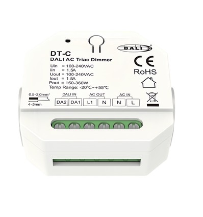 LEDlife rWave innbyggingsdimmer - RF, push-dim, 200W LED dimmer, til innbygging
