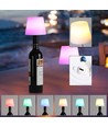 Oppladbar RGB LED flaskelampe - Hvit, inkl. fjernkontroll, IP54 utendørs