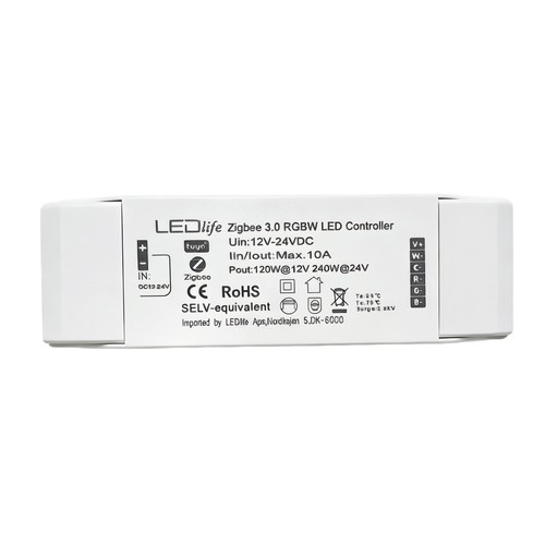 Zigbee RGBW-kontroller - Hue-kompatibel, 12V (120W), 24V (240W)