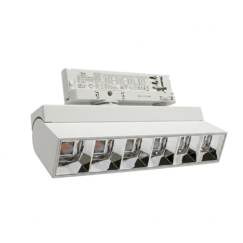 36W 3-faset RA92 LED-skinnespot - 23,5 cm, hvit, justerbar