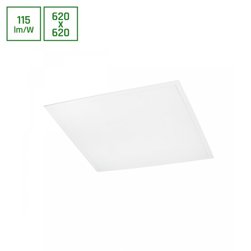 62x62 ALGINE LED-panel, 40W - 120°, hvit kant, kaldhvit, bakbelyst