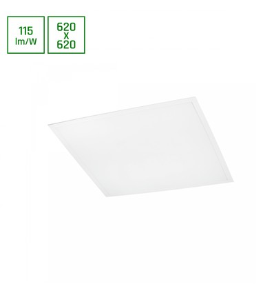 62x62 ALGINE LED-panel, 40W - 120°, hvit kant, kaldhvit, bakbelyst