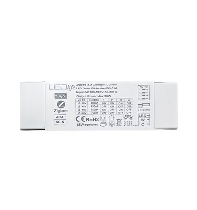 36W / 750-900mA CCT-driver til LED-panel - 15-40V, Zigbee, Hue-kompatibel, CCT-justerbar