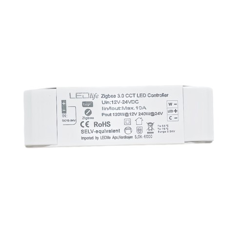 Zigbee CCT-kontroller - Hue-kompatibel, 12V (120W), 24V (240W)