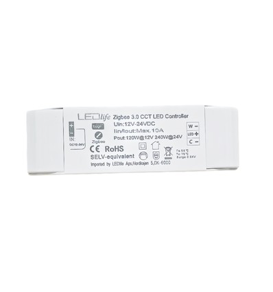 Zigbee CCT-kontroller - Hue-kompatibel, 12V (120W), 24V (240W)