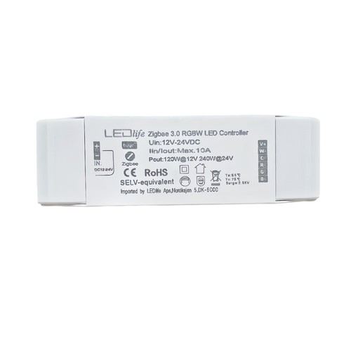 Zigbee RGBW-kontroller - Hue-kompatibel, 12V (120W), 24V (240W)