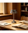Oppladbar LED bordlampe - Sølv, touch dimbar, CCT, IP54