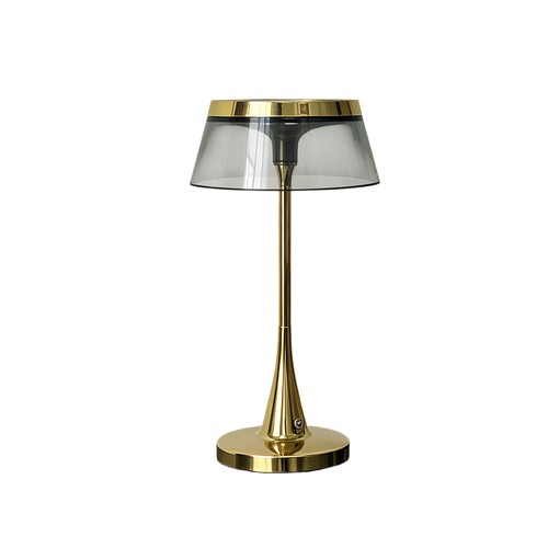 Oppladbar LED bordlampe - Gull, touch dimbar, CCT, IP54 inne/ute