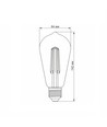 E27 6W dimbar LED filamentpære - ST64, ekstra varm hvit, bronse glass