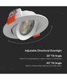 10 stk. 7W Ø8,8cm LED innfellingsspot - Hull: Ø6,8 cm, CCT - 3 lysfarger