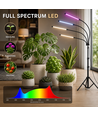 LEDlife vekstlampe med stativ - 4 lamper, timer og fjernkontroll