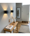 6 stk. 6W CUBIC PRO vegglampe - IP65, sort, viderekobling, justerbar, firkantet, opp/ned, inne/ute, inkl. lyskilde