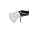 10 stk. nedgravningsspot med timer/sensor - 0,5W, rund, rustfritt stål, inkl. strømforsyning