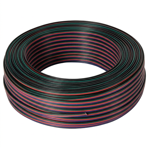 100m 1,2mm² RGB-kabel - 4-leder (16AWG), 12-24V til LED-strip