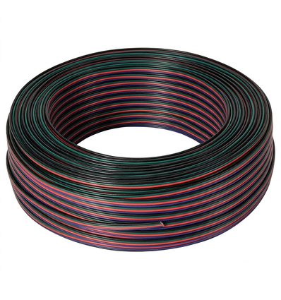 100m 1,2mm² RGB-kabel - 4-leder (16AWG), 12-24V til LED-strip