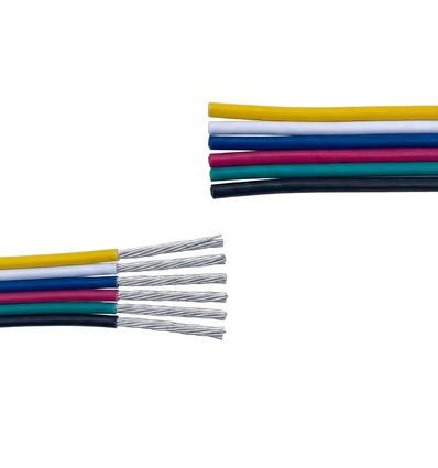 5m 1,2mm² RGBCCT kabel - 6-leder (16AWG), 12V-24V til LED-strip