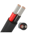 10m Kabel rød/svart, sort rund - 2x0,35mm², 12V-24V, til LED-strip