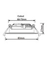 7W Ø8,3cm DimToWarm+CCT innfellingsspot dimbar RA96 - Hull: Ø6,8 cm, Mål: Ø8,3 cm, Gull