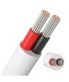 100m Kabel rød/svart, hvit rund - 2x0,35mm², 12V-24V, til LED-strip