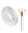 100m CCT-kabel, hvit rund - 3x0,35mm², 12V-24V til LED-strip