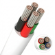 10m RGB-kabel, hvit rund - 4x0,35mm², 12V-24V til LED-strip