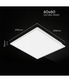 V-Tac 60x60 LED-panel, 40W - 4000K, Backlit, hvit kant