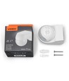 PIR bevegelses- og lyssensor 800W - IP44, hvit