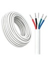 100m RGBW kabel, hvit rund - 5x0,35mm², 12V-24V til LED-strip