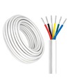 100m RGB+CCT kabel, hvit rund - 6x0,35mm², 12V-24V til LED-strip