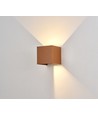 6W dimbar CUBIC PRO vegglampe - IP65, Corten, viderekobling, justerbar, firkantet, opp/ned, inne/ute, inkl. lyskilde