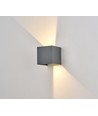 6W dimbar CUBIC PRO vegglampe - IP65, antrasitt, justerbar, opp/ned, inne/ute, inkl. lyskilde