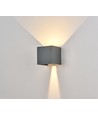 6W dimbar CUBIC PRO vegglampe - IP65, antrasitt, justerbar, opp/ned, inne/ute, inkl. lyskilde