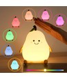 MOCHI Pære Nattlampe til Barn - Silikon, fargeskift + varmhvit