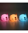 MOCHI Axolotl nattlampe - Silikon, fargeskift + varmhvit, touch dimbar, IP20 innendørs