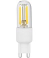 G9 3W dimbar LED-pære - 6,6cm, 270lm, filament, klart glass, 2700K