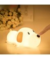 MOCHI hvalp nattlampe - Silikon, 2-i-1, varmhvit/nøytral hvit, touch dimbar