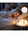MOCHI Hundehvalp nattlampe i myk silikon - oppladbar, varm/nøytral hvit
