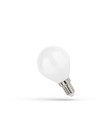 E14 6W LED kronepære - P45, filament, frostet glass