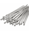 100x Rustfrie Kabelbindere / Strips - 4,6 x 200 mm, Stål, 100 stk.