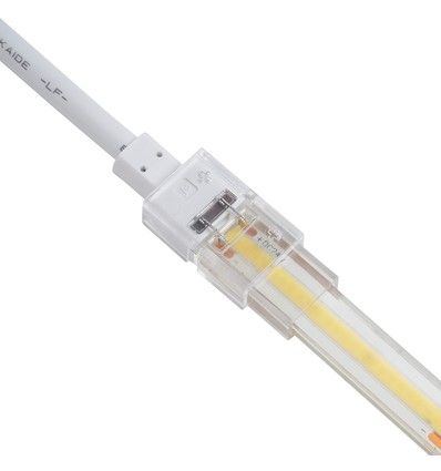 Vanntett startkontakt til LED-strip - 8mm, ensfarget, IP68, 5V-24V, til SMD og COB