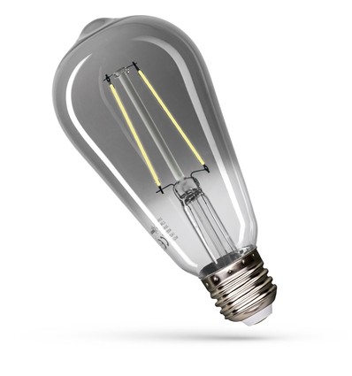 E27 2,5W ST65 LED pære - Modernshine dekorasjonspære, ravfarget glass