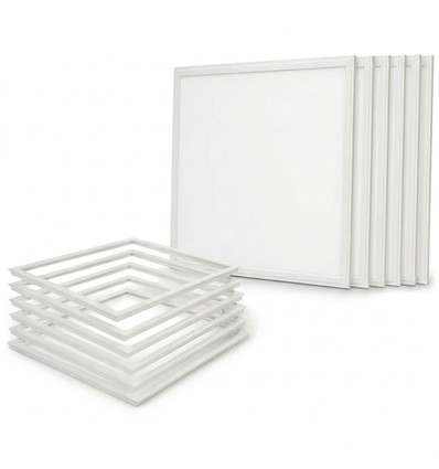 6x 60x60 Trebetongpanel + ramme - Komplett sett, 36W