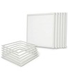 6x 60x60 Troldtekt panel + ramme med fjærer - Høyde: 9mm, Komplett sett, 36W